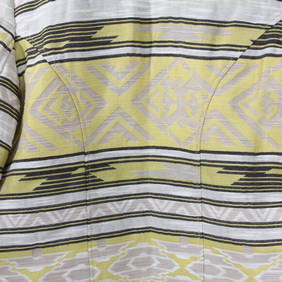 Women Moto Jacket New sz 0 Small Chico's Aztec Print Coat Zipper Jacquard - Picture 7 of 12